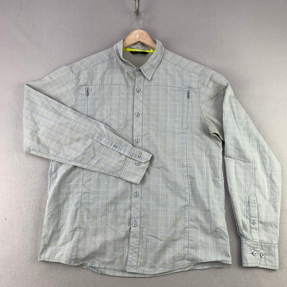 Arc'teryx Ridgeline LS Shirt Mens Medium Plaid Hiking Outdoor Pocket Button Up